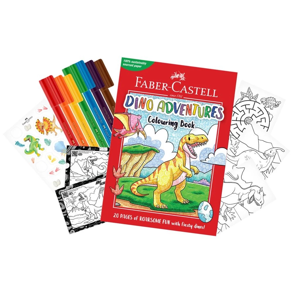 2 Faber-Castell Connecter Pen Colouring Set A5  Dinosaurs, 2 of 4