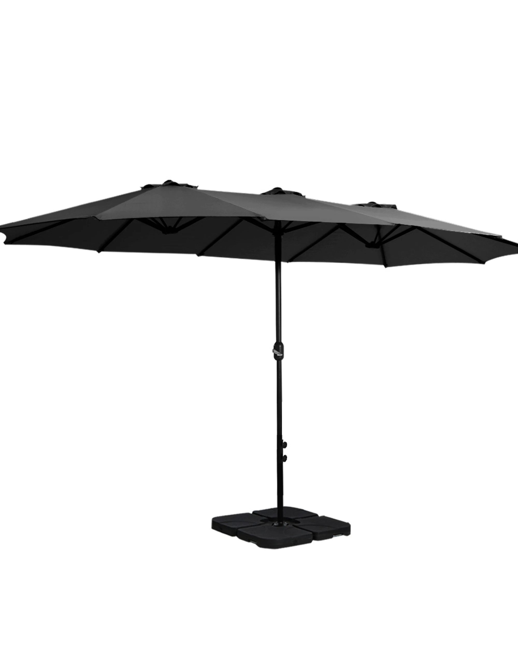1 Instahut 4.57m Outdoor Umbrella W/base Stand Beach Pole Garden Tilt
 - Black, 1 of 3
