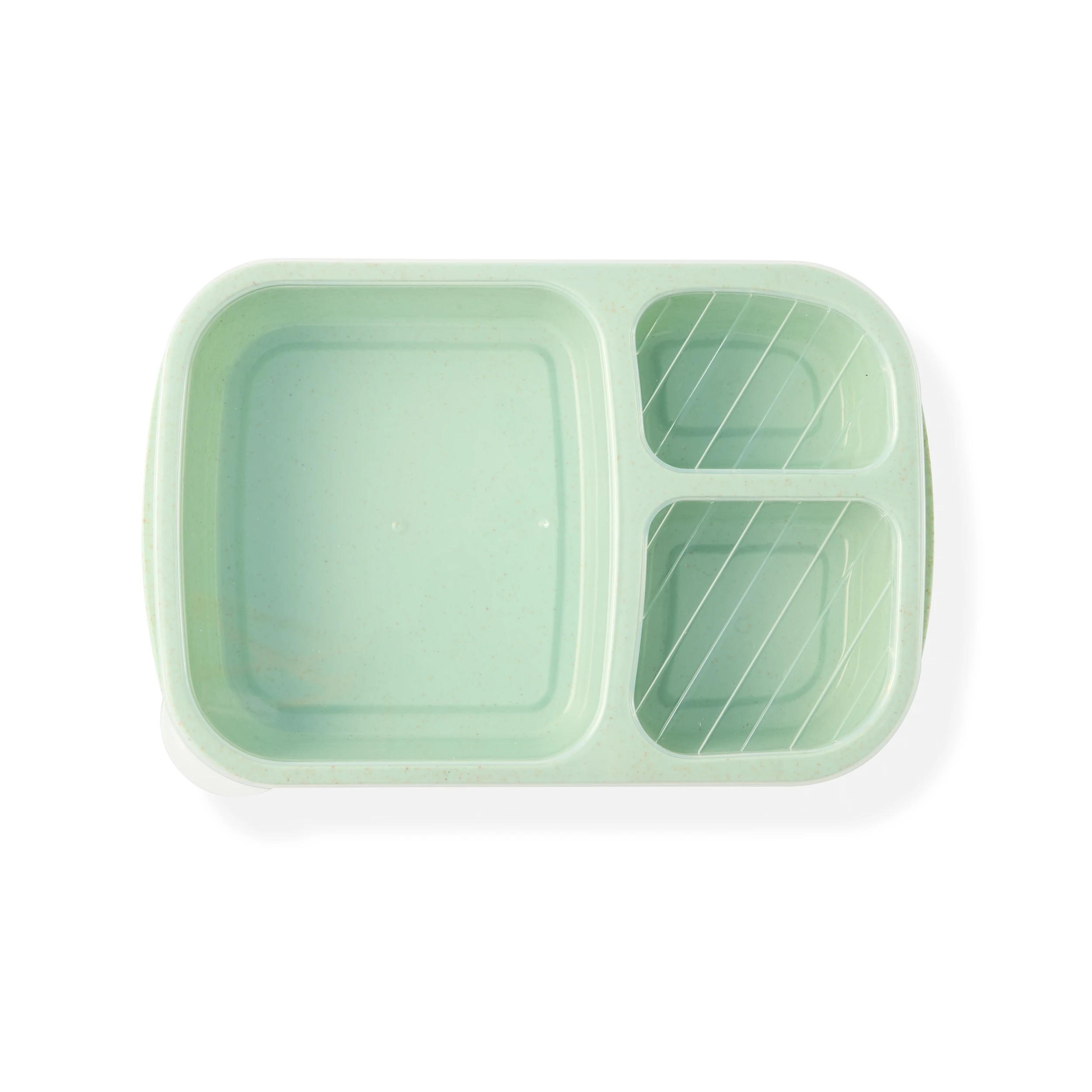 6 Sage Wheat Straw 3 Section Container, 6 of 7