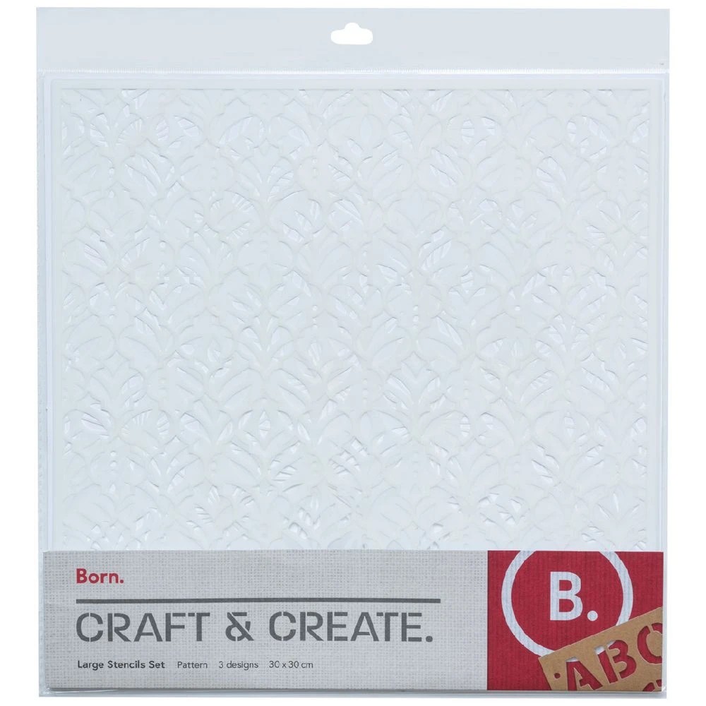 1 Born Large Stencils 3 Pack Pattern, 1 of 2
