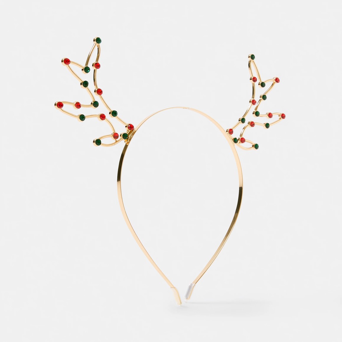 1 Christmas Diamante Reindeer Headband - Gold, 1 of 4