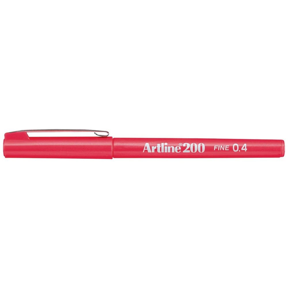 1 Artline 200 Fineliner Pen Red, 1 of 2