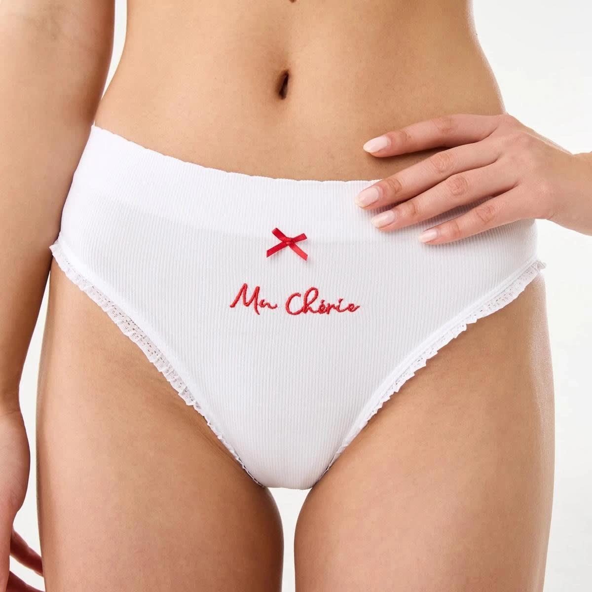 2 3 Pack Seamfree Rib Bikini Briefs MA CHERIE, POLKA DOT, STRAWBERRY, 2 of 8