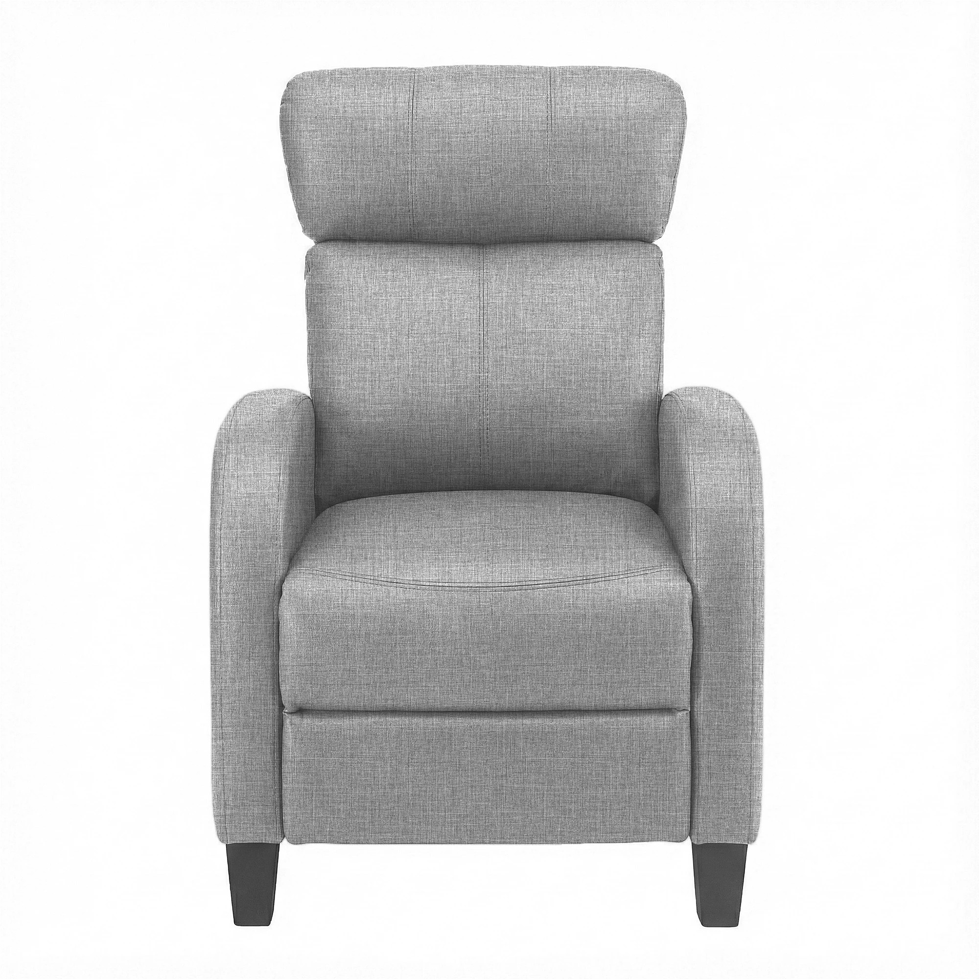 1 Artiss Massage Recliner Chair Small Recliner Sofa for Adults Fabric - Grey, 1 of 6