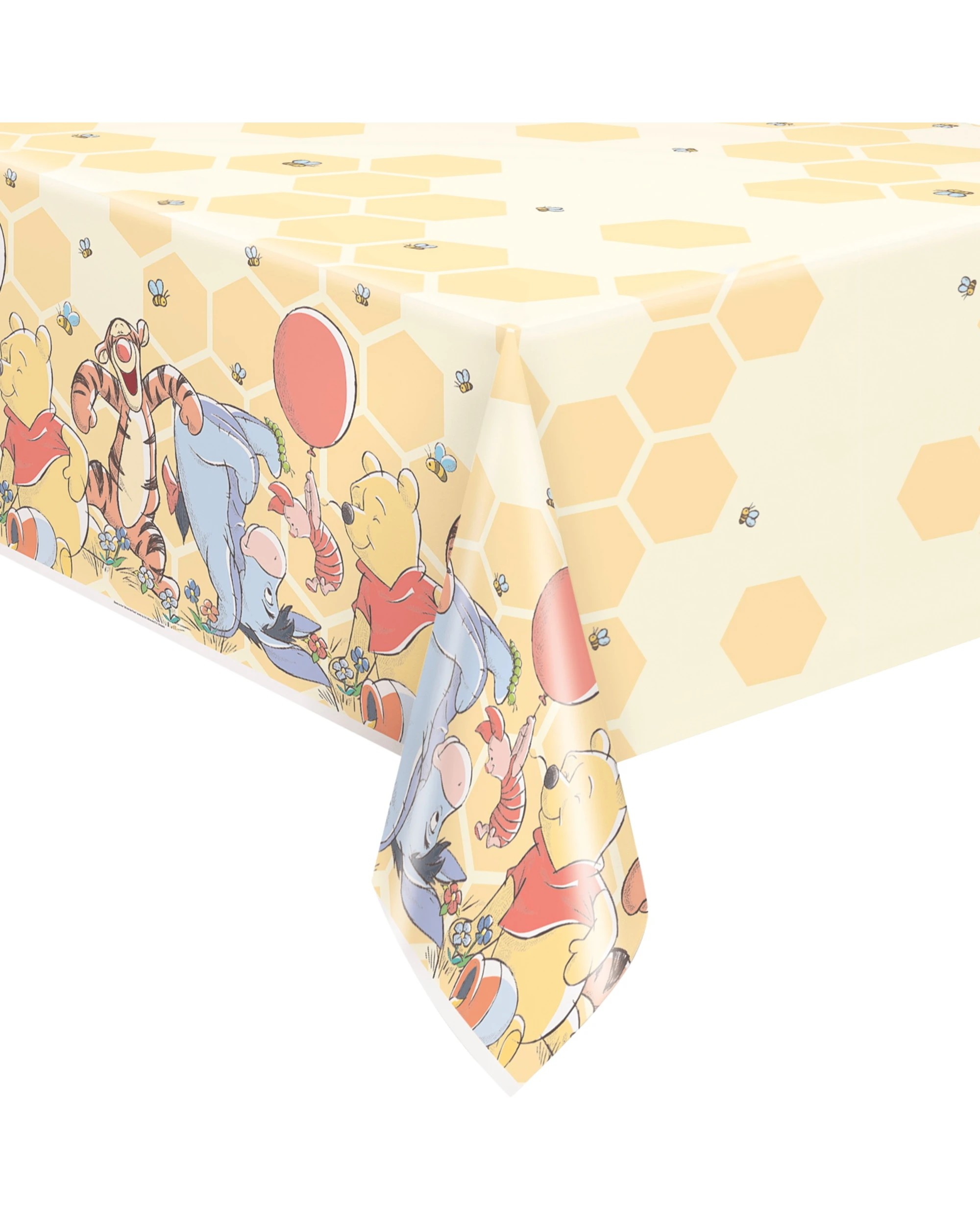 1 Disney Winnie the Pooh Honeycomb Plastic Tablecloth, 1 of 2