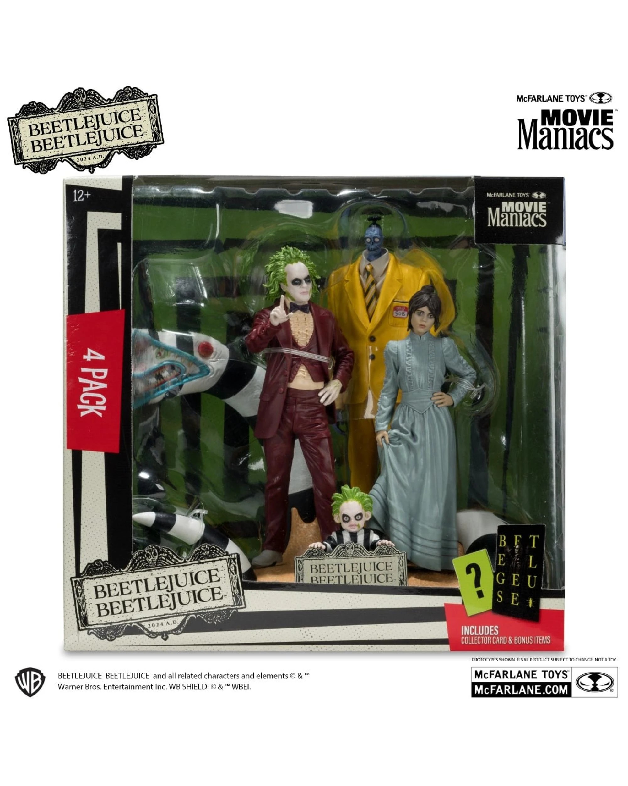 5 McFarlane Movie Maniacs Beetlejuice Beetlejuice 4 Character Pack 6 inch Posed Figure, 5 of 7