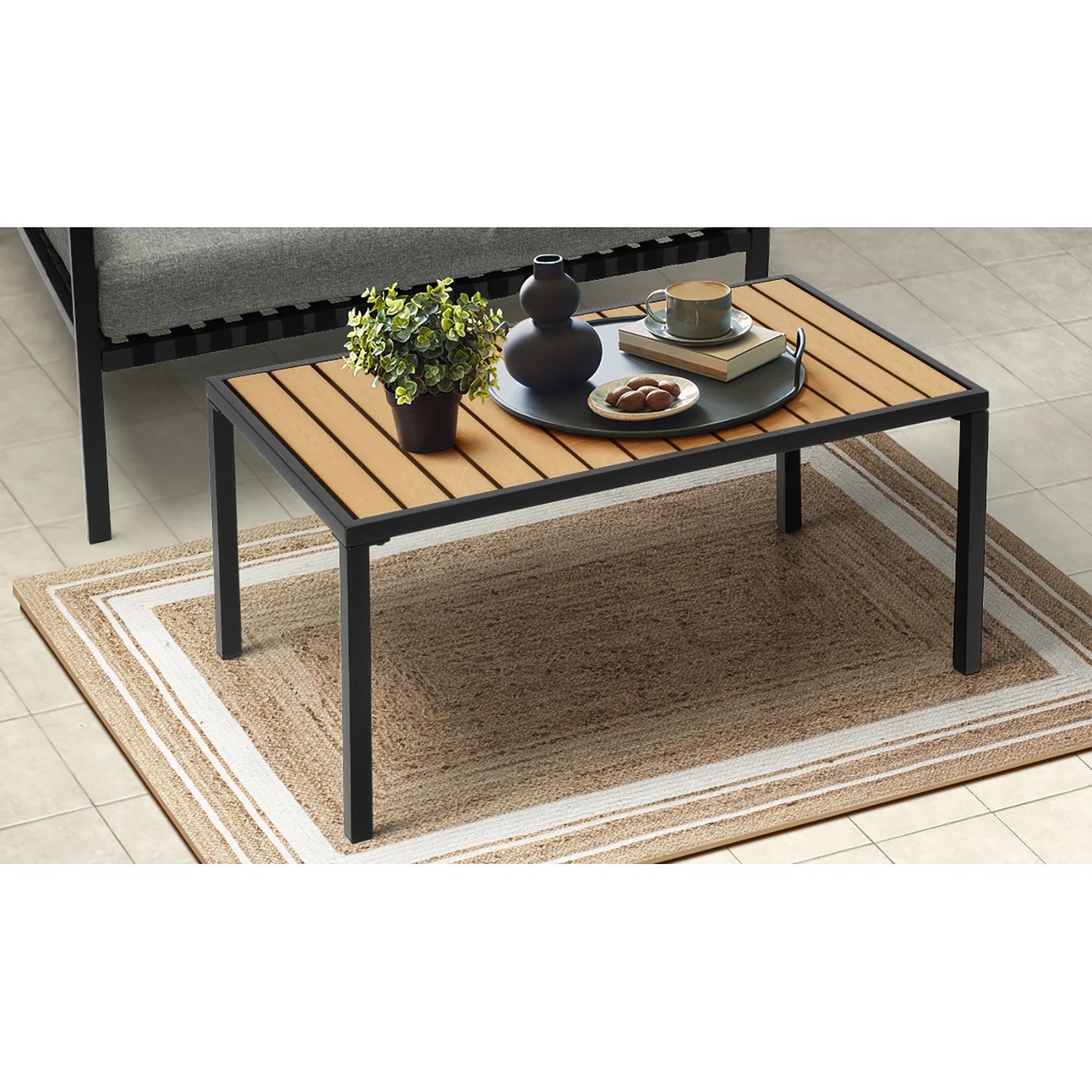 5 Livsip Outdoor Furniture 2-piece Dining Set Lounge Patio Chairs Table Setting
 - Multi, 5 of 10