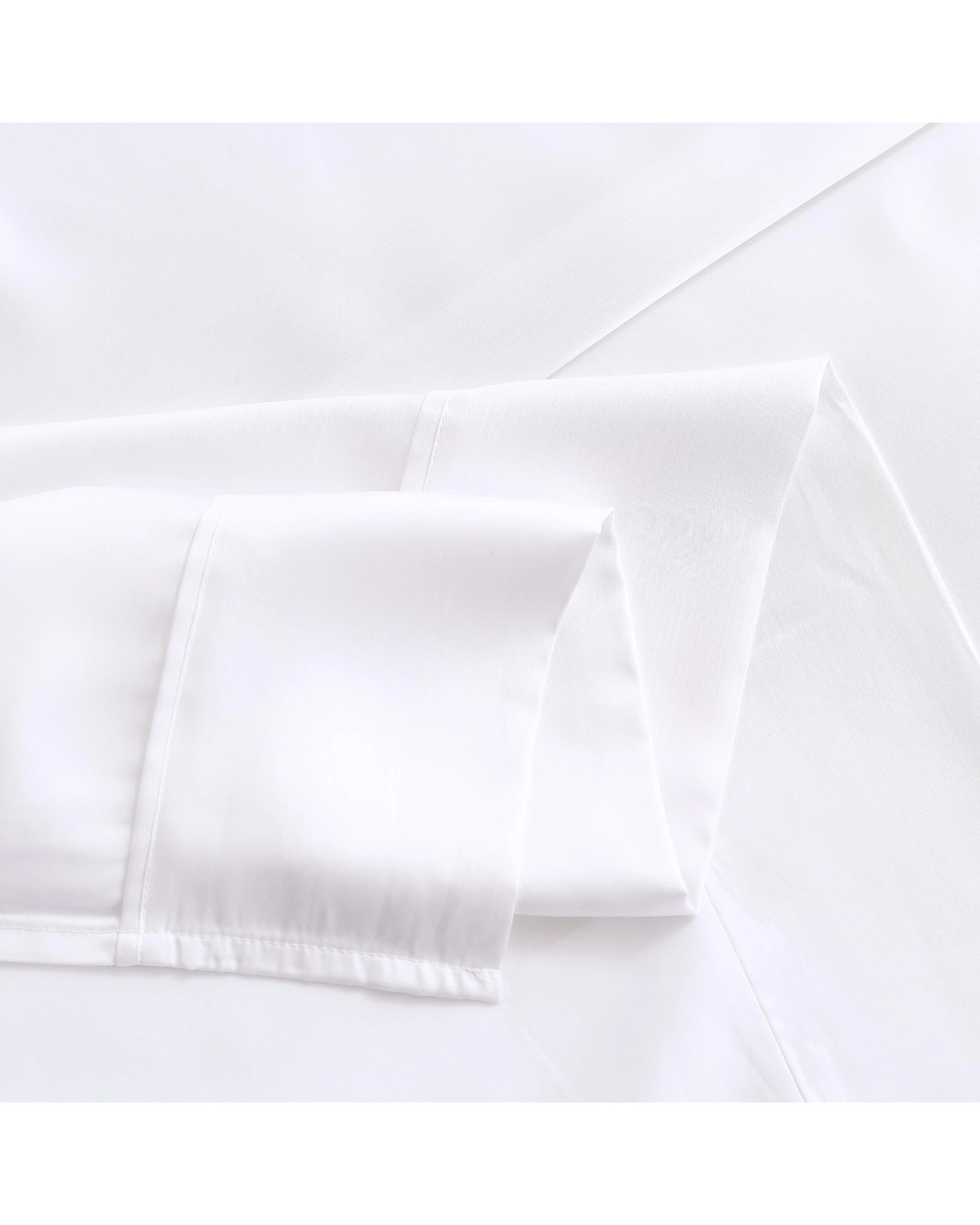 5 Natural Home 400TC 100% Bamboo Sateen Sheet Set - King Bed - White, 5 of 6