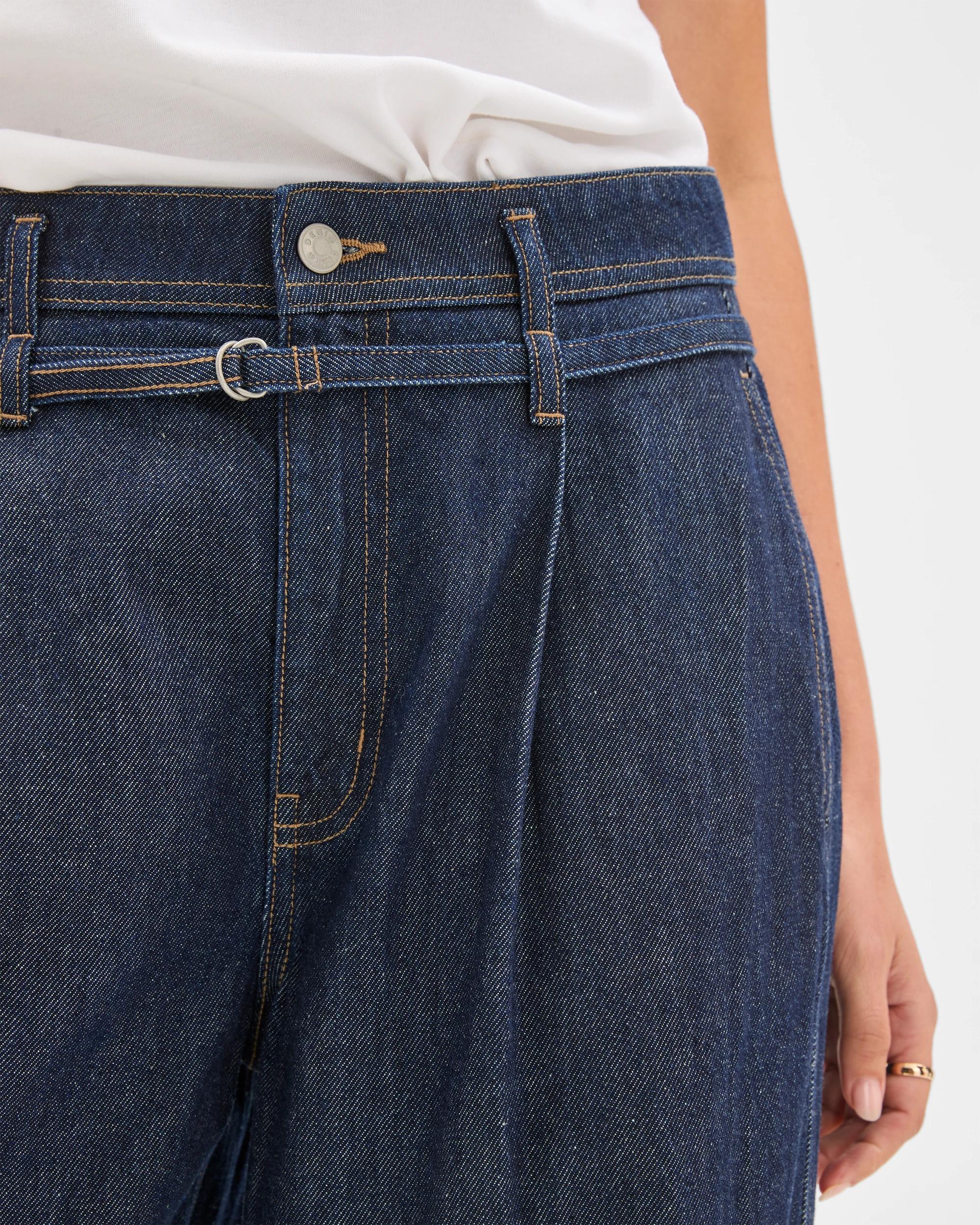 5 Target Woman Belted Slouch Denim Jeans RINSE SHEEN, 5 of 6