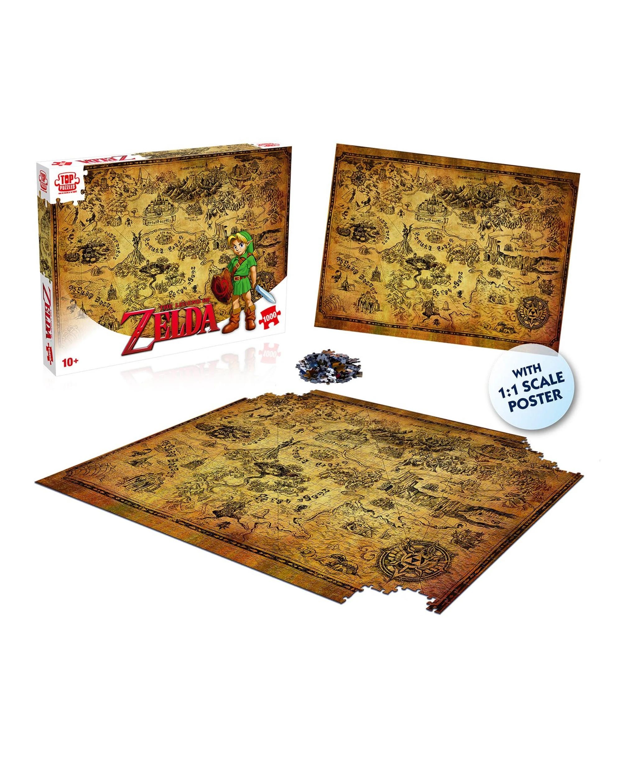 2 Top Puzzles The Legend of Zelda Hyrule 1000 Piece Jigsaw Puzzle, 2 of 6