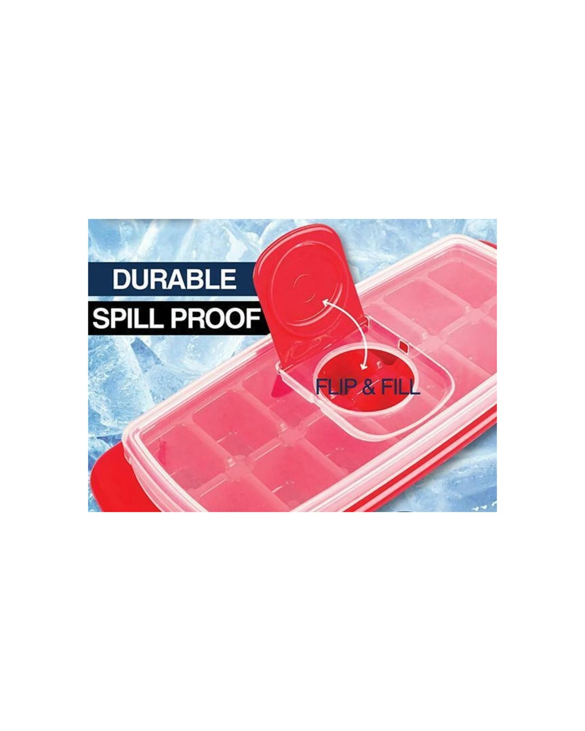 4 Cuisena 30cm Airtight Stackable Ice Cube Tray With Lid For Home And Bar Use
 - Red, 4 of 5