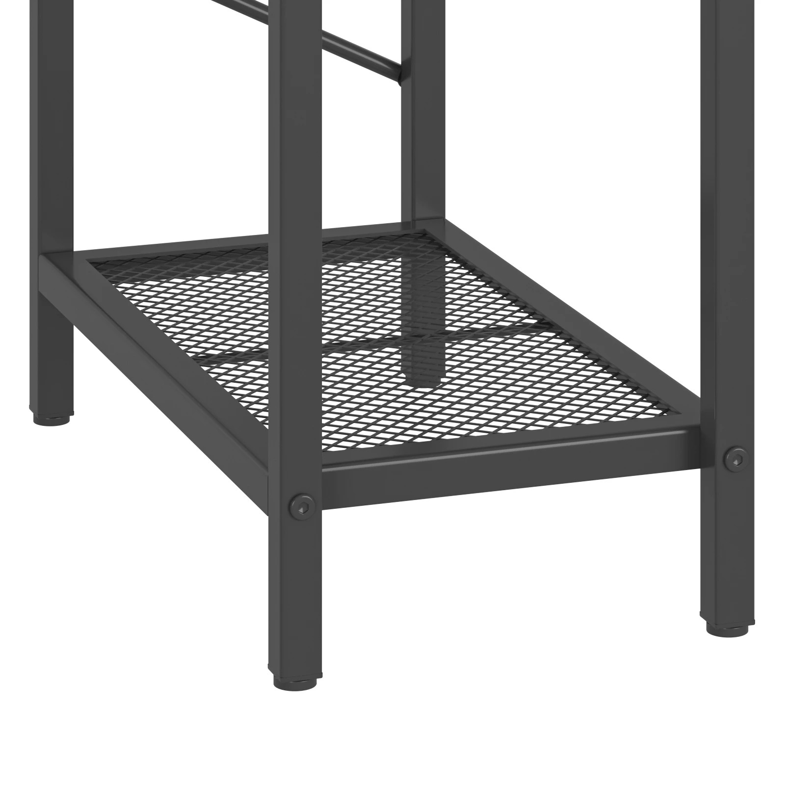 4 Advwin L Shaped Computer Gaming Desk With Led Lights & Power Outlets Black, 4 of 9