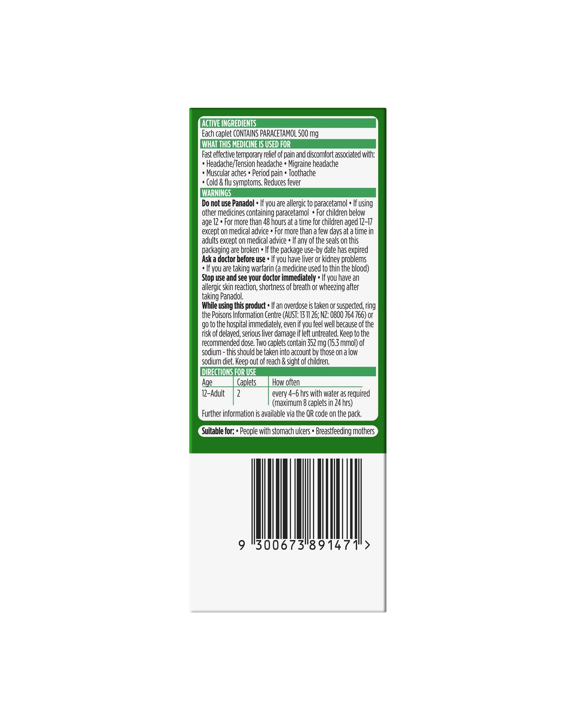 3 16 Pack Panadol Rapid Paracetamol 500mg, 3 of 10
