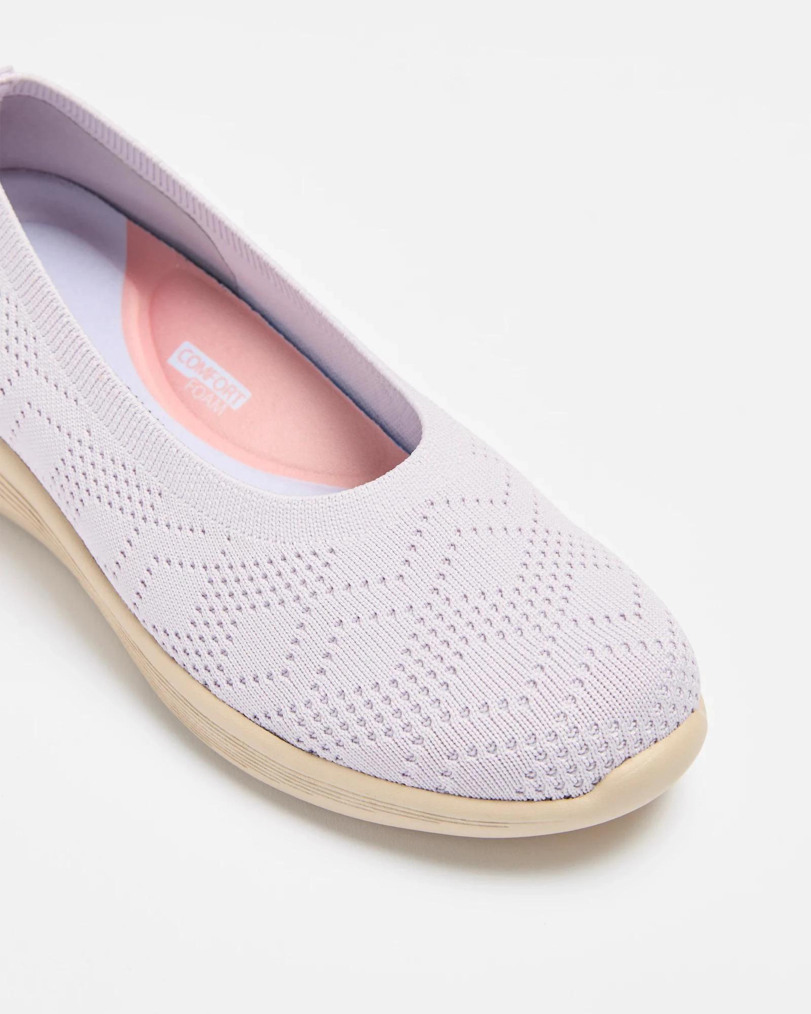 2 Target Woman Womens Low Upper Comfort Arch Support Slip On Flat LILAC, 2 of 3