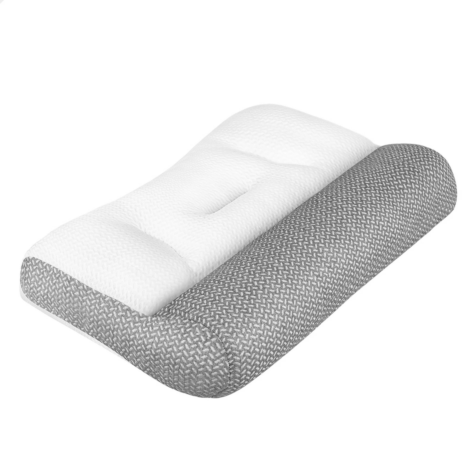 1 Starry Eucalypt Cervical Ergonomic Pillow Contour Neck - White, 1 of 3
