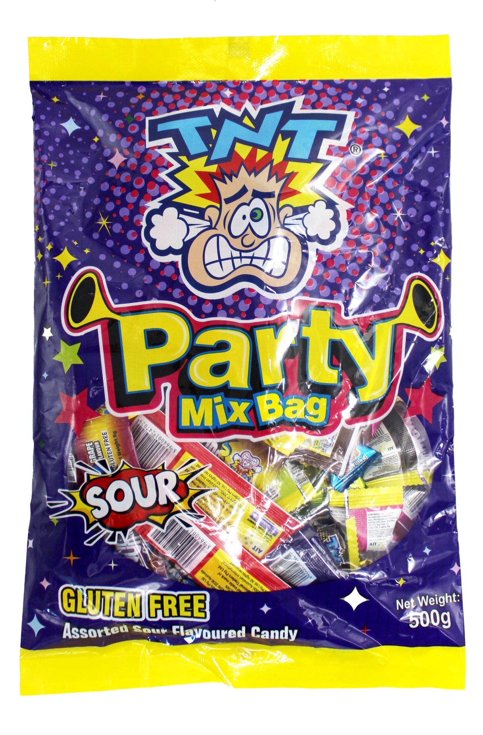 1 TNT Sour Party Mix Bag 500g, 1 of 2