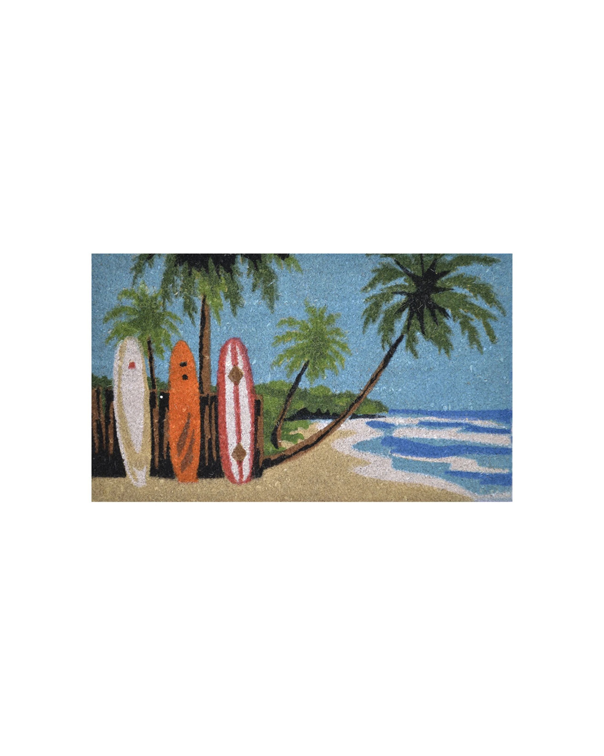 1 Solemate PVC Boards Beach 45x75cm Outdoor Doormat PVC Backed Coconut Coir - Multi, 1 of 3