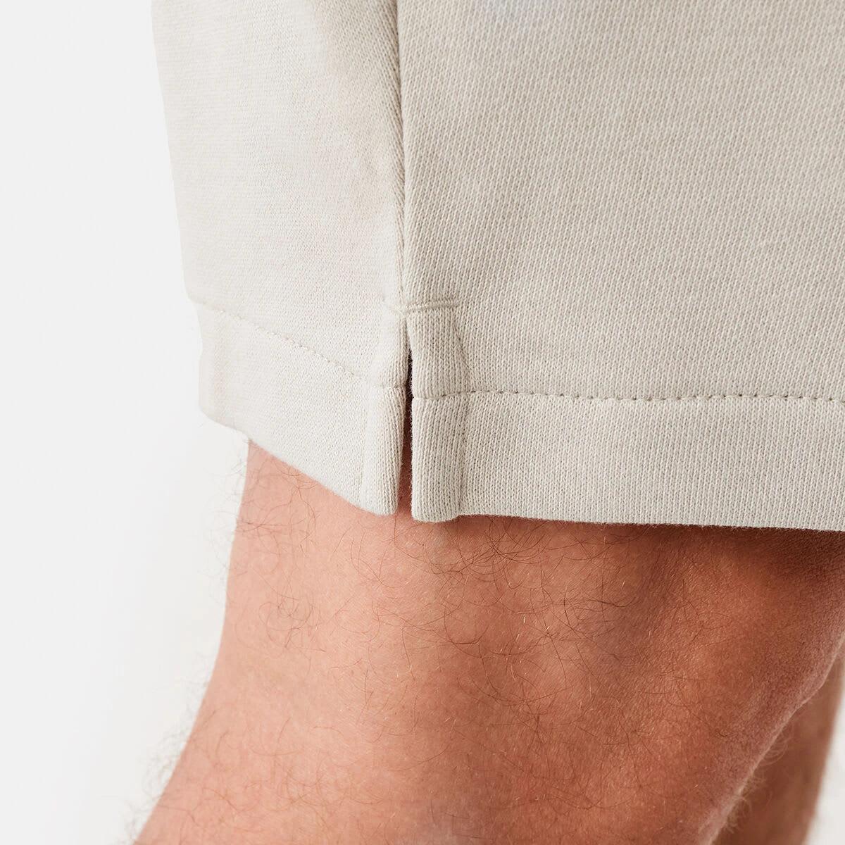 6 Active Mens Terry Shorts Sil Beige, 6 of 7