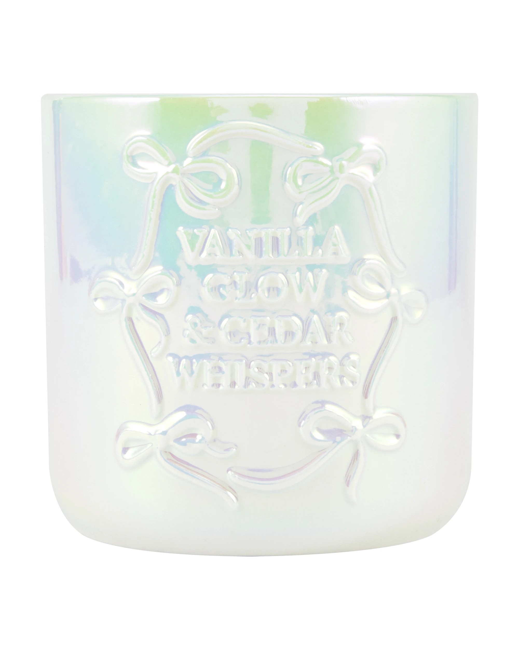 1 Iridescent Bow Embossed Candle, 1 of 5