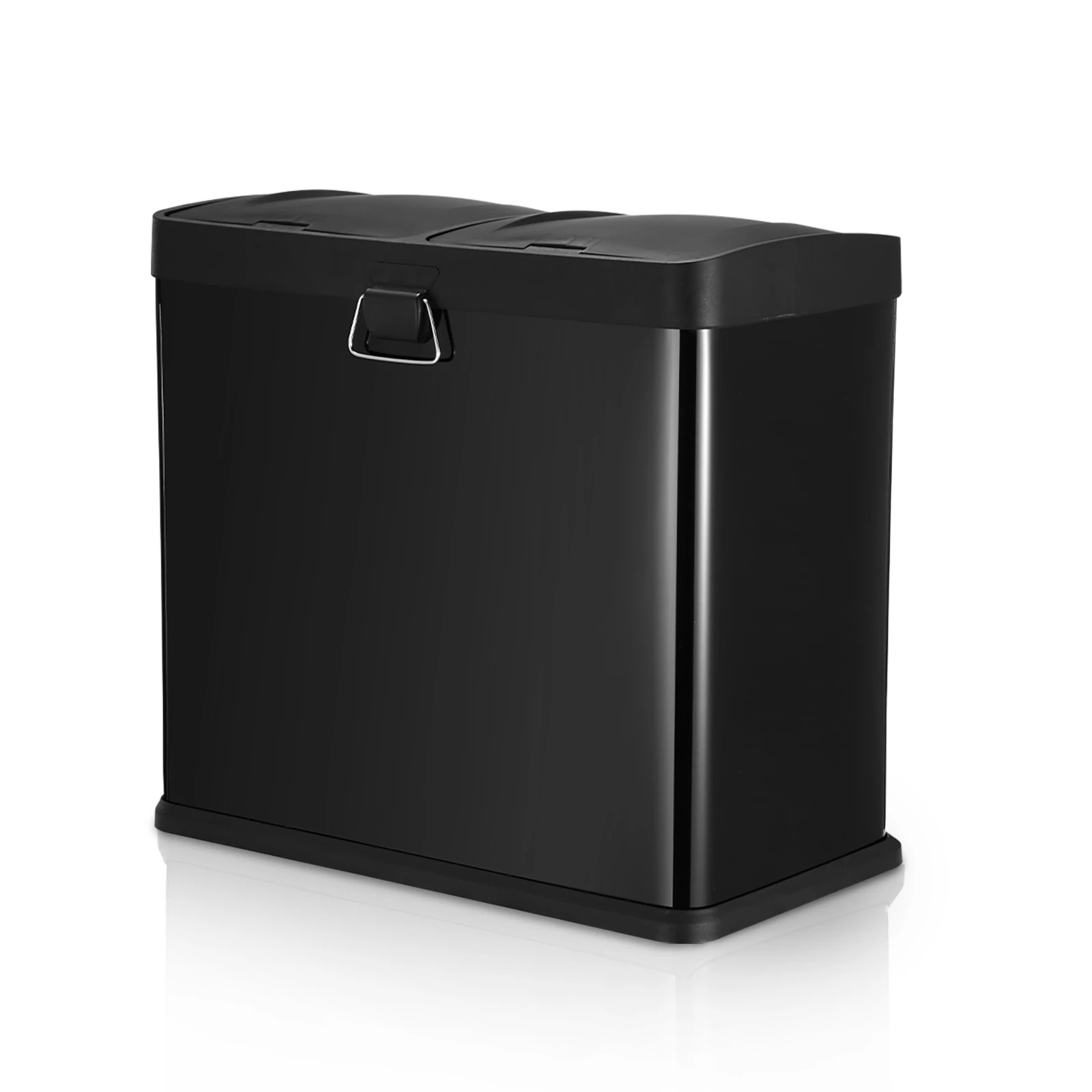 3 Maxkon 48L Rubbish Bin Dual Compartment Pedal Recycling Trashcan Kitchen Waste Garbage Household Stepbin Coated Steel, 3 of 6