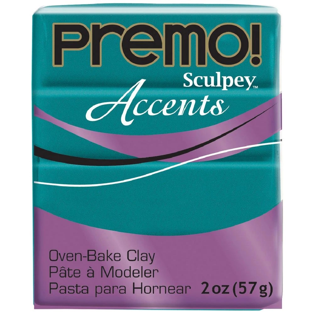 1 Sculpey Premo Accents Modelling Clay Peacock Pearl 57g, 1 of 3