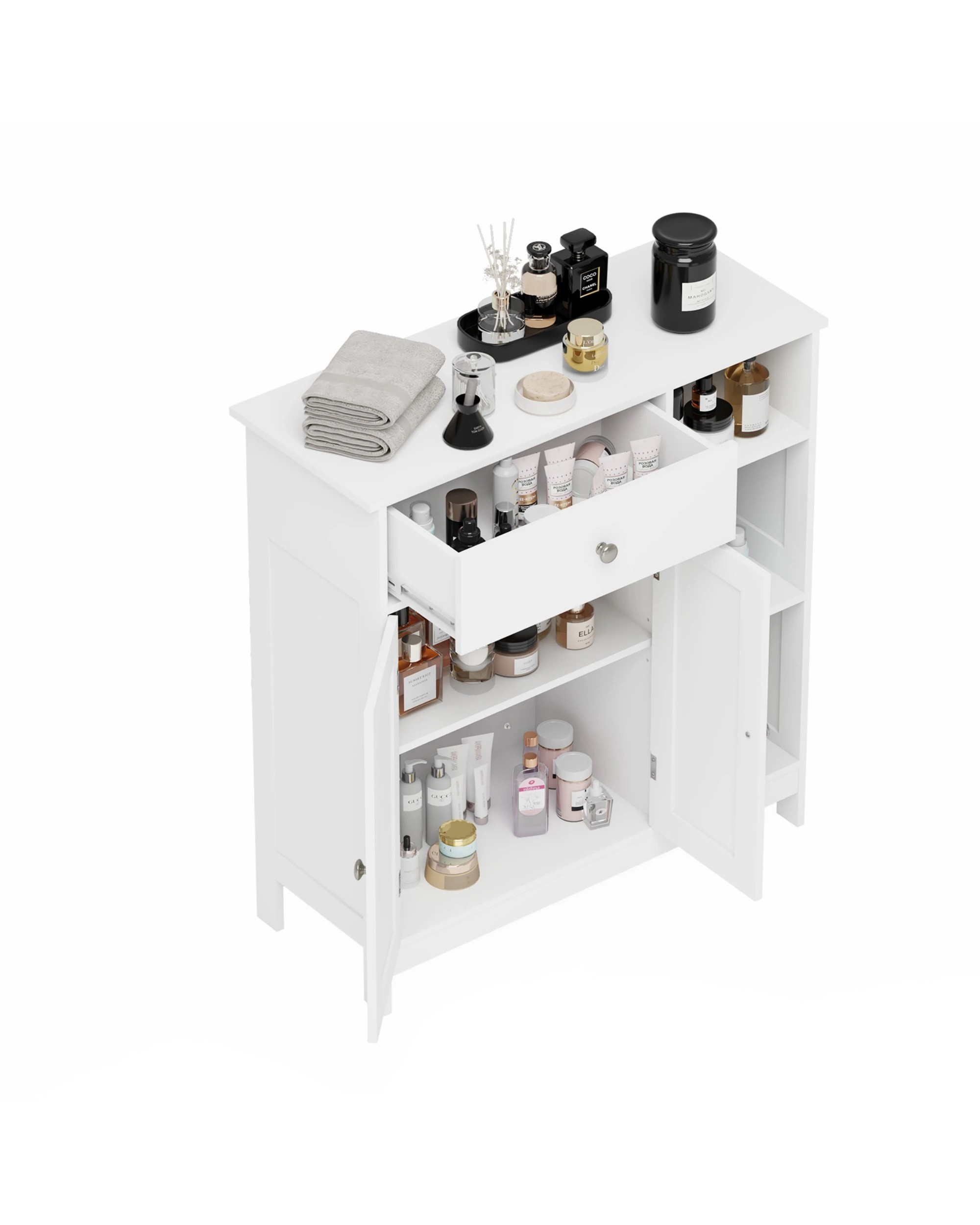 6 Advwin Sideboard Buffet Cabinet 3-Tier Kitchen Storage Cupboard Bathroom Cabinet Hallway Table, 6 of 9