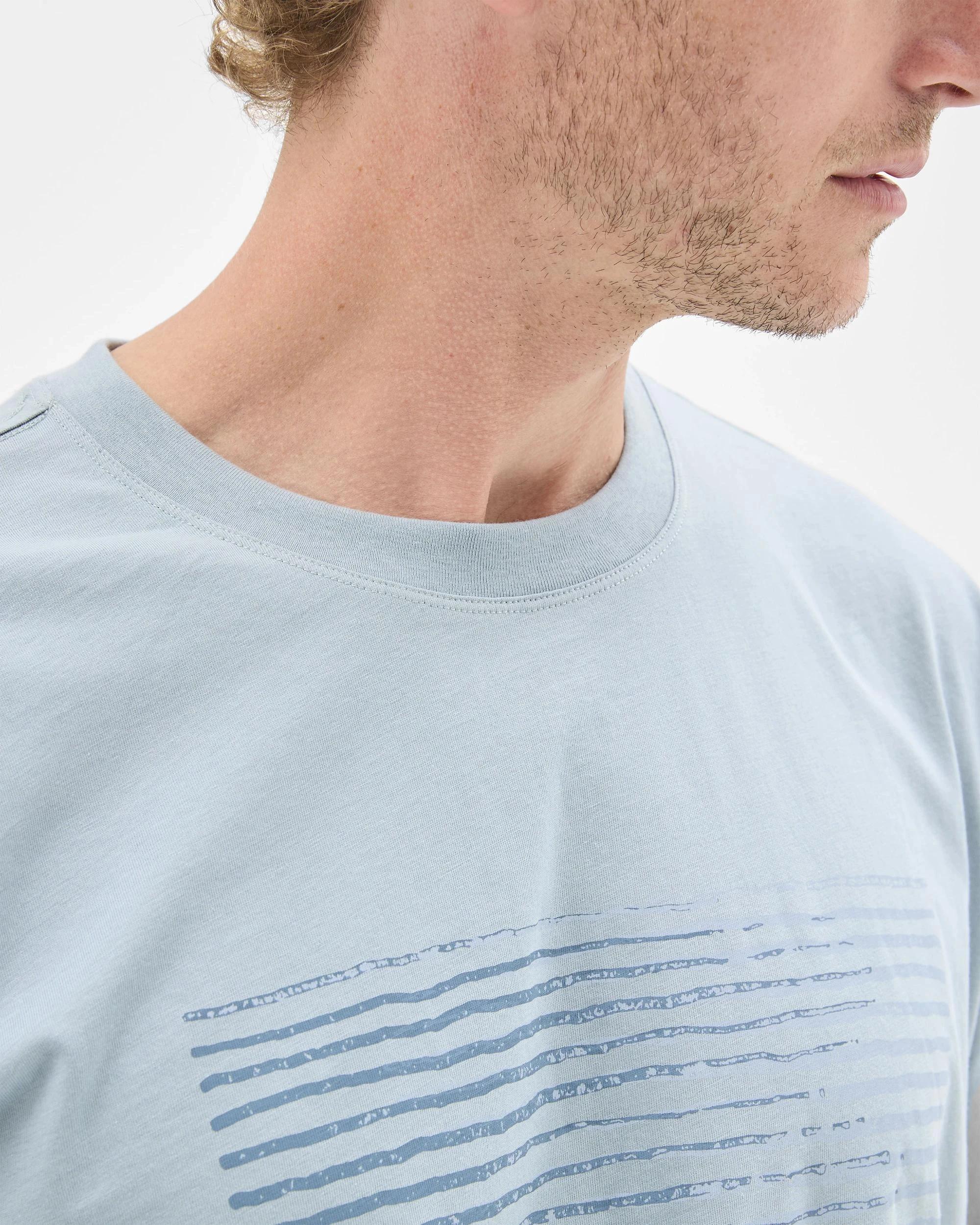 4 Target Australian Cotton Frequency Print T-Shirt DUSTRY TEAL, 4 of 5