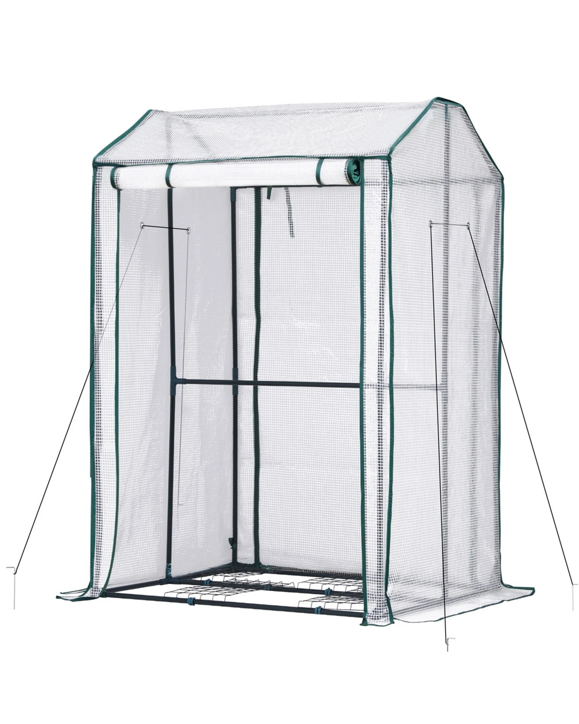1 Green Fingers Mini Greenhouse PE Cover Green House Roll-Up Zippered Door - Clear, 1 of 6