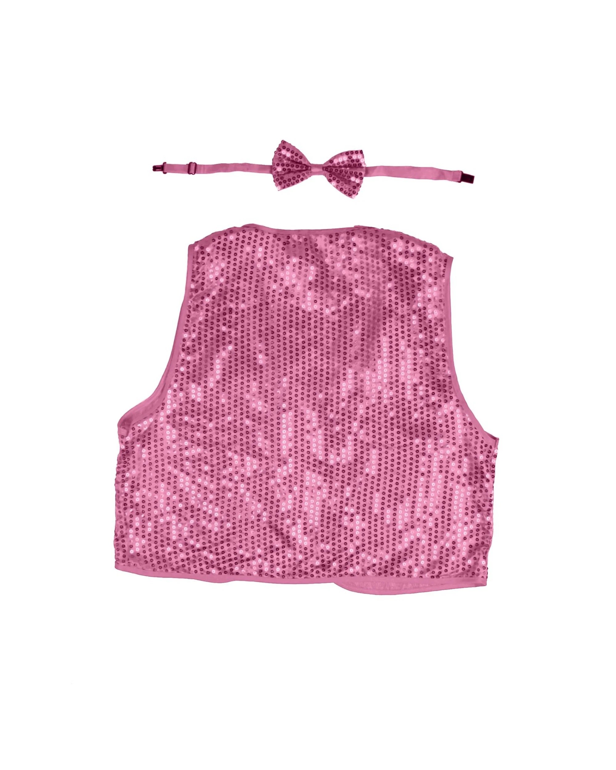2 BR Costumes Kids Sequin Vest and Bow Tie Set for 80s Party Dress Up, 2 of 2