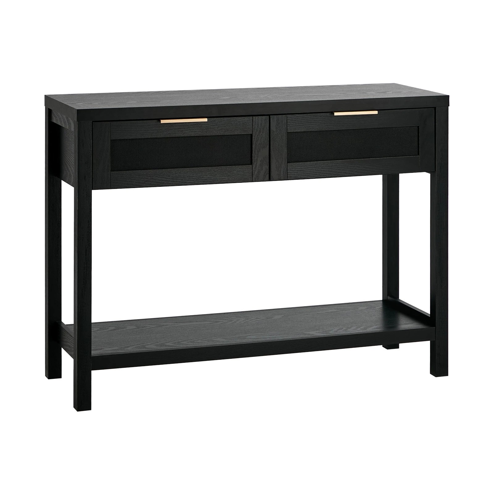 1 Oikiture Console Table 2 Drawers Entry Table Hallway Display Shelf - Black, 1 of 9