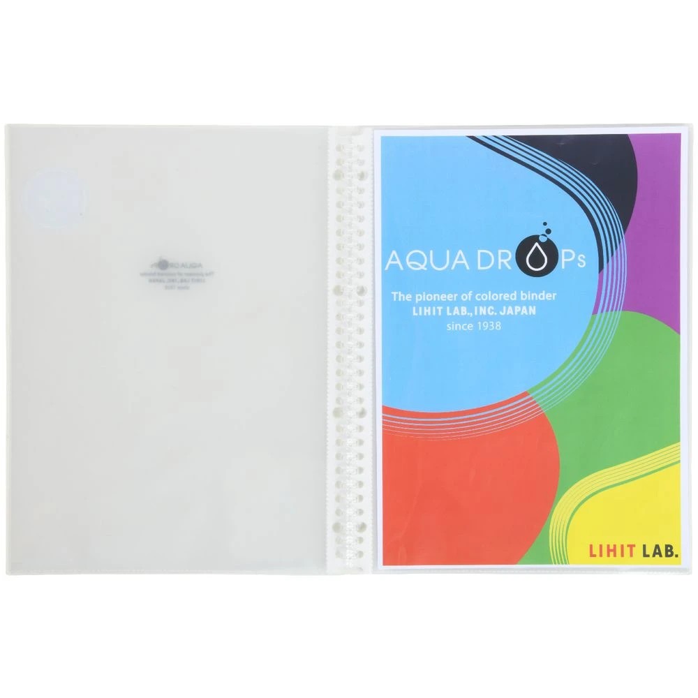 4 Aqua Drops A4 Refillable Display Book 20 Sheets Clear, 4 of 4