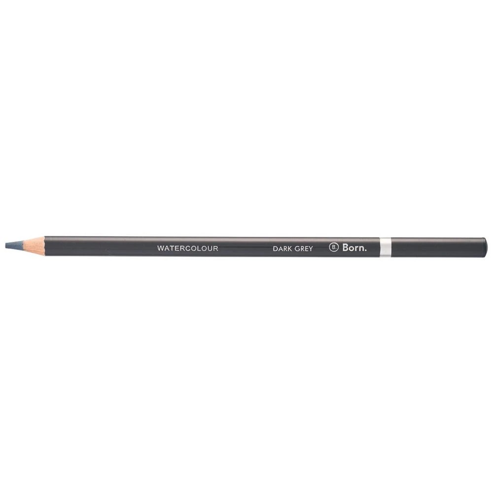 1 Born Premium Watercolour Pencil Dark Grey, 1 of 3