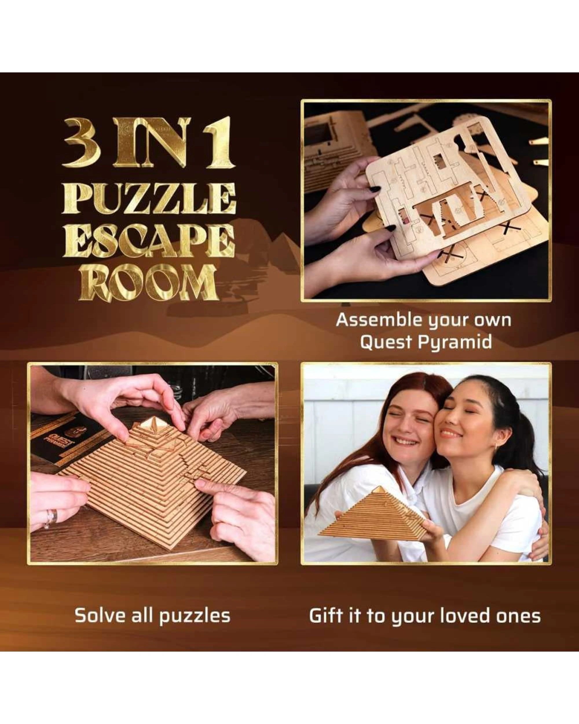 5 Escapewelt Quest Pyramid 3 In 1 3D Puzzle, 5 of 6