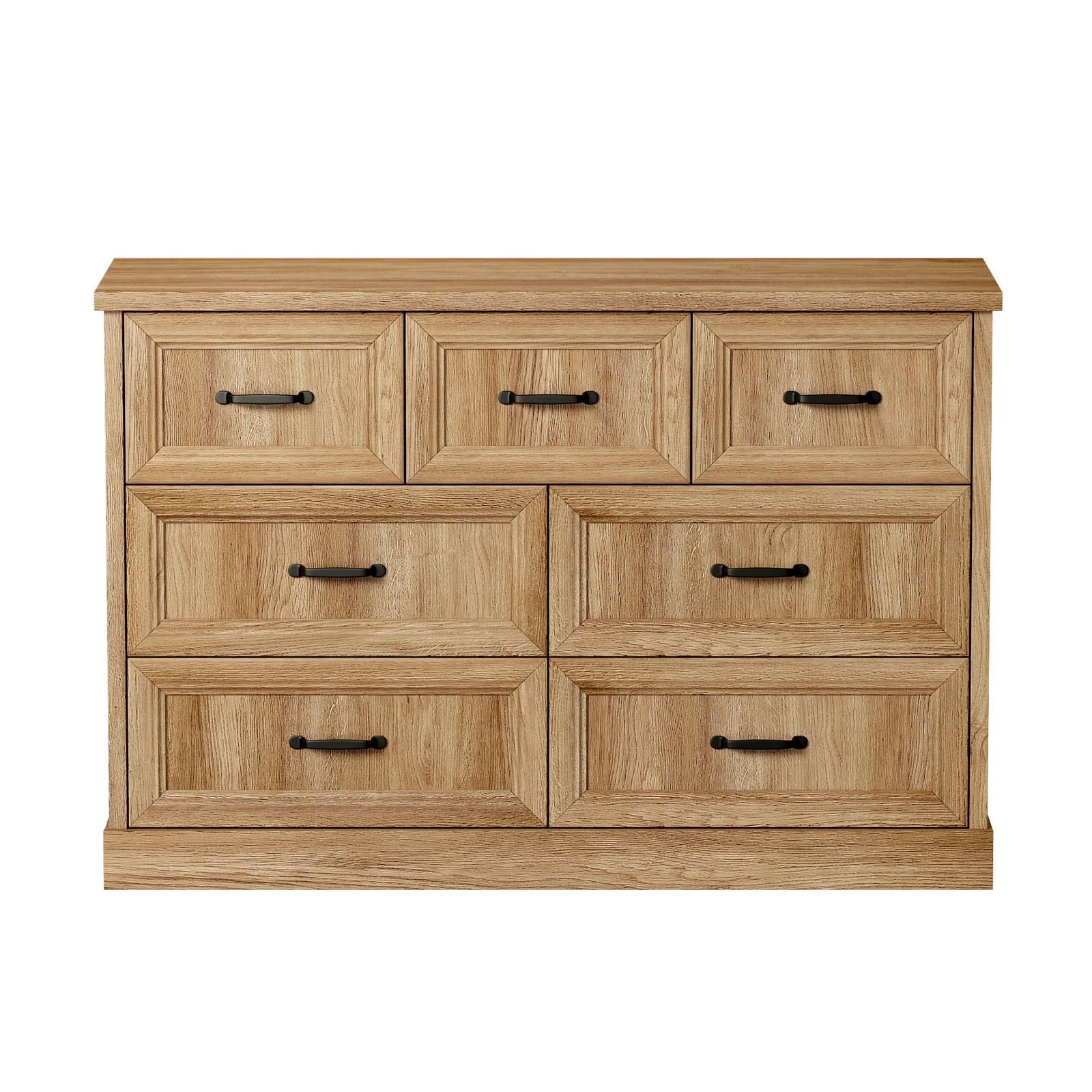 8 Oikiture 7 Chest of Drawers Bedside Dresser Tallboy Storage Bedroom - Natural, 8 of 10