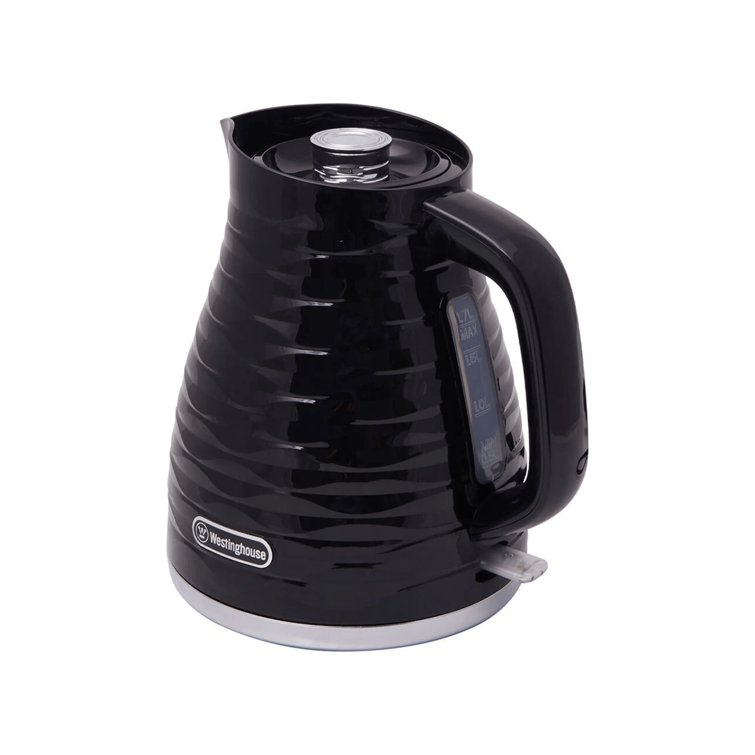 2 Westinghouse 1.7l Kettle & 4 Slice Toaster Pack Black/silver Wave Pattern
 - Black, 2 of 10