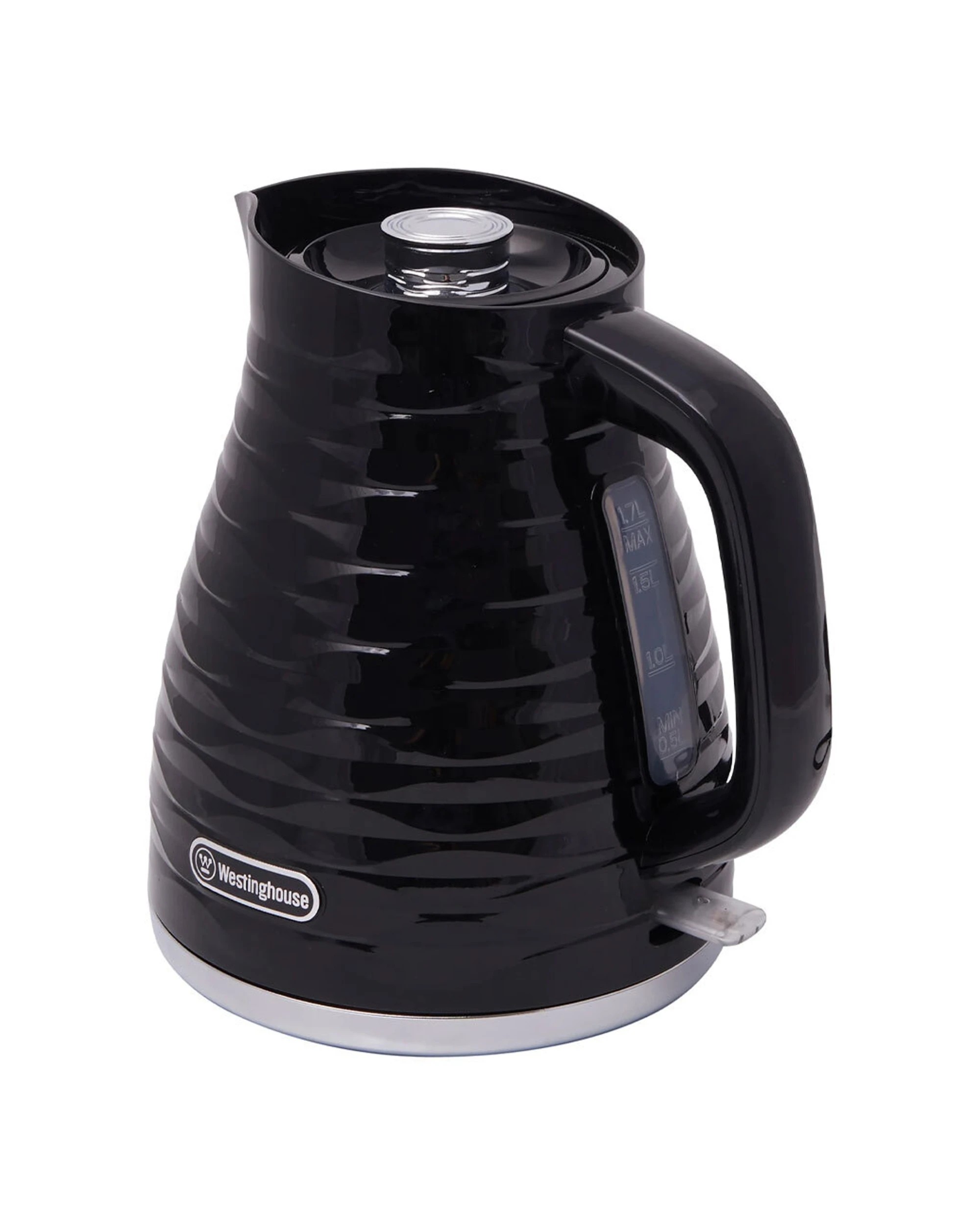 2 Westinghouse 1.7l Kettle & 4 Slice Toaster Pack Black/silver Wave Pattern
 - Black, 2 of 10