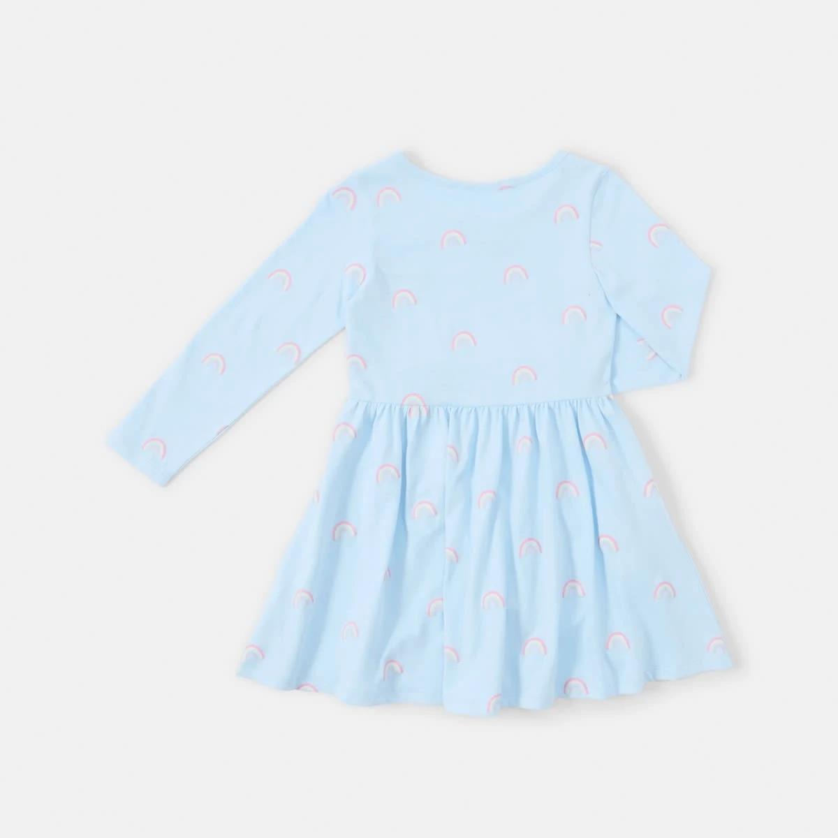 9 Long Sleeve Jersey Dress Rainbow, 9 of 9