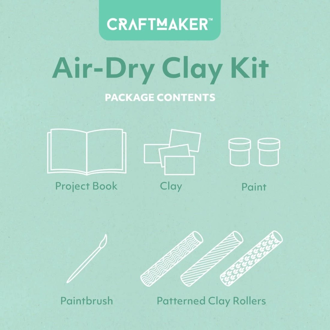 2 Craft Maker Air-Dry Clay Kit, 2 of 8