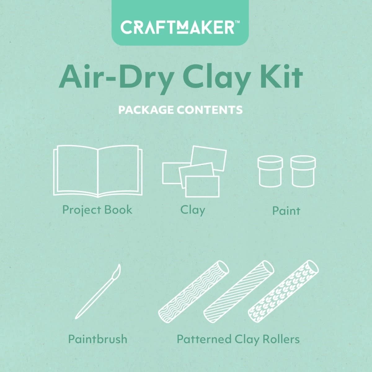 2 Craft Maker Air-Dry Clay Kit, 2 of 8