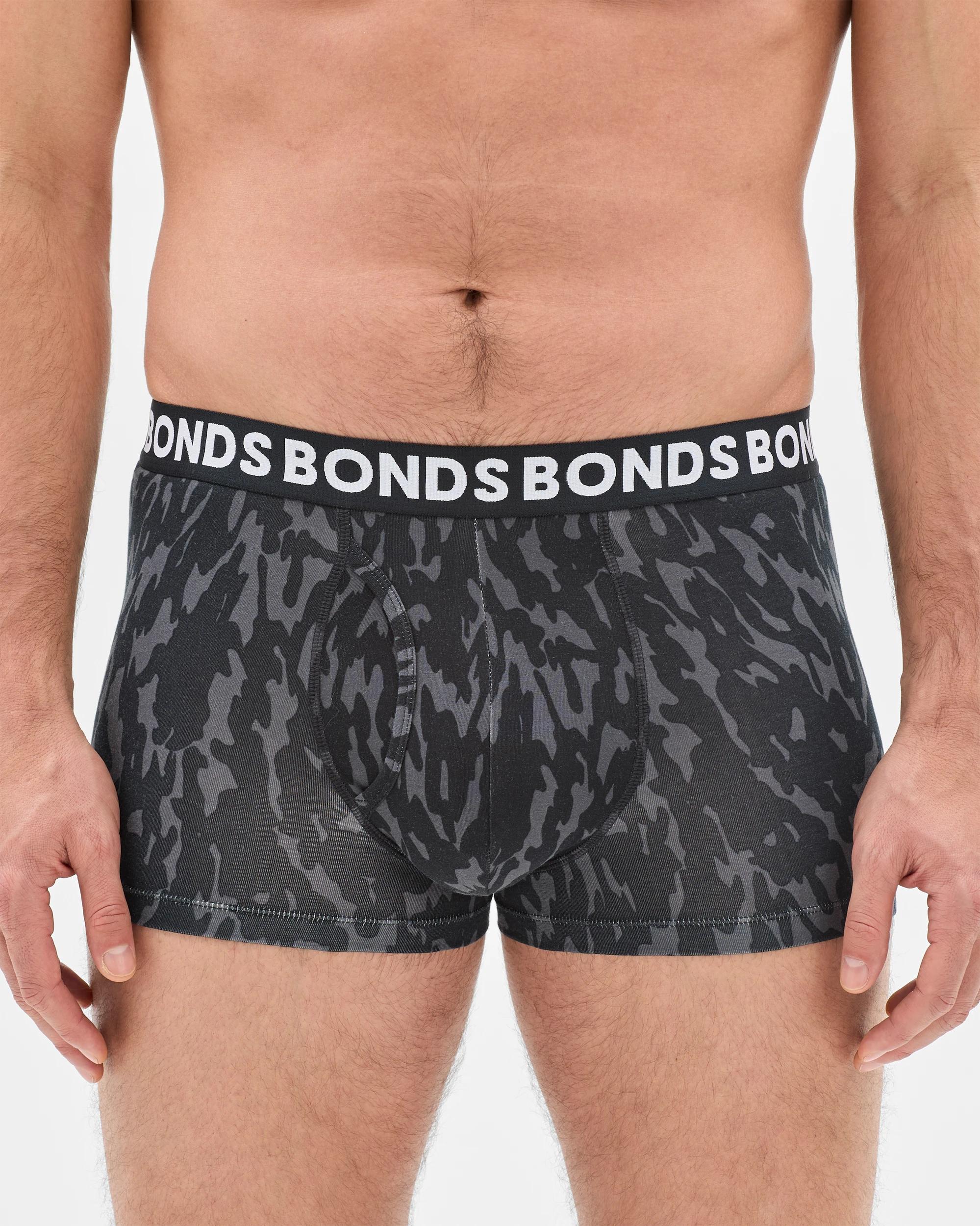 1 Comfy Classic Trunks 3 Pack - Bonds CHEETAH/GREY/BLACK, 1 of 4