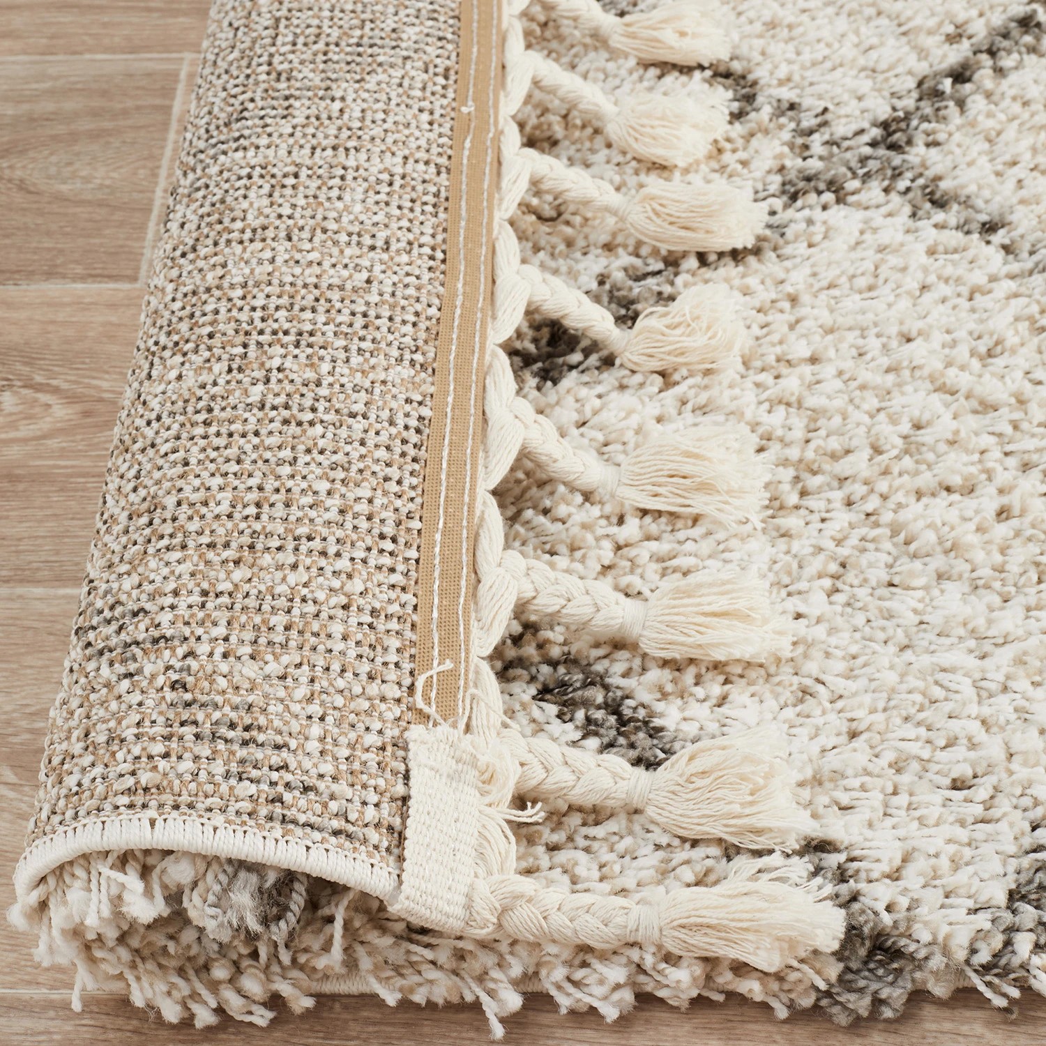 7 Common Ground Rugs Amber 22 400x80cm Runner - Large Pet Friendly Power Loomed Rug - Natural, 7 of 7