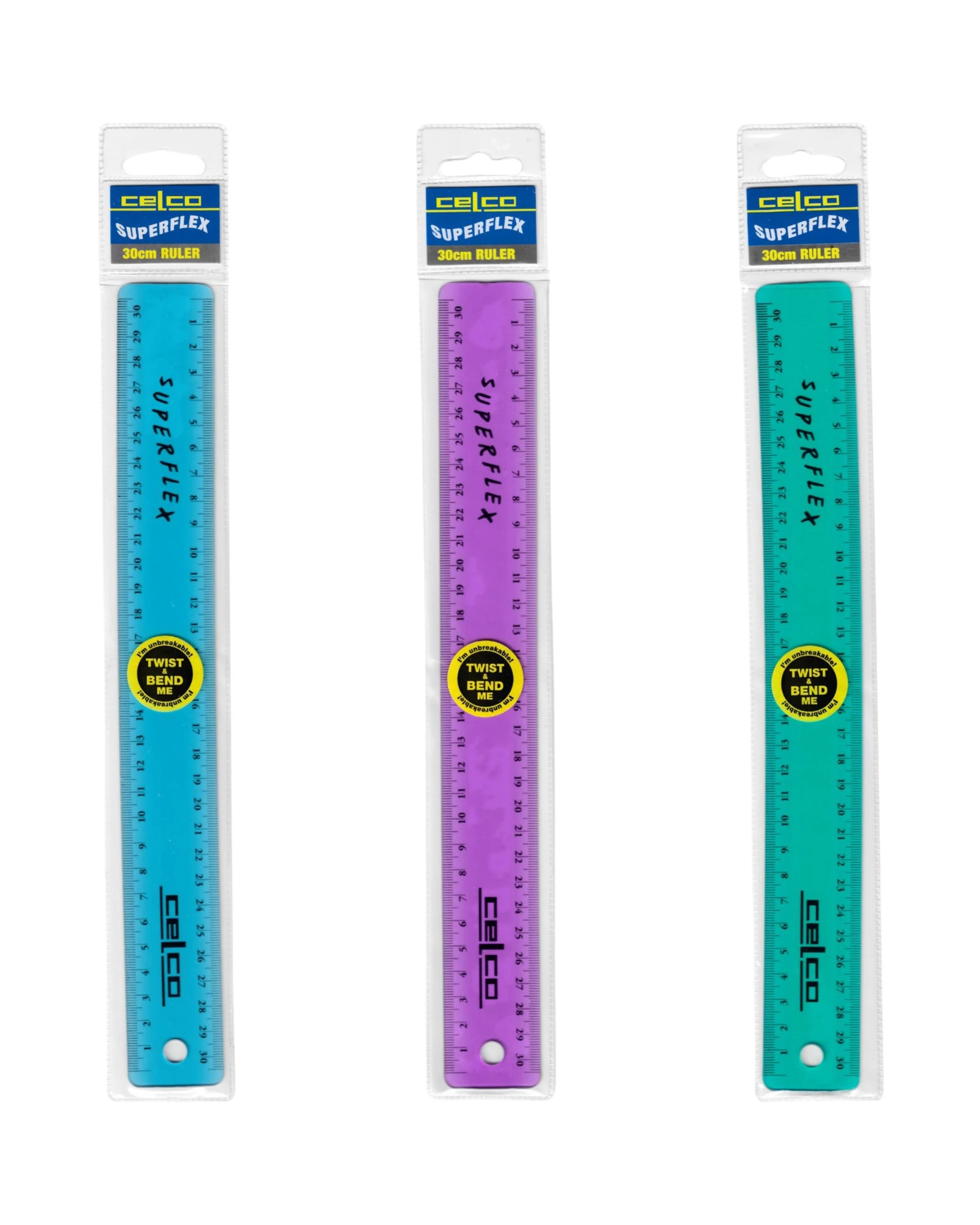 3 JTC Celco Superflex 30cm Ruler Colour - Assorted, 3 of 3
