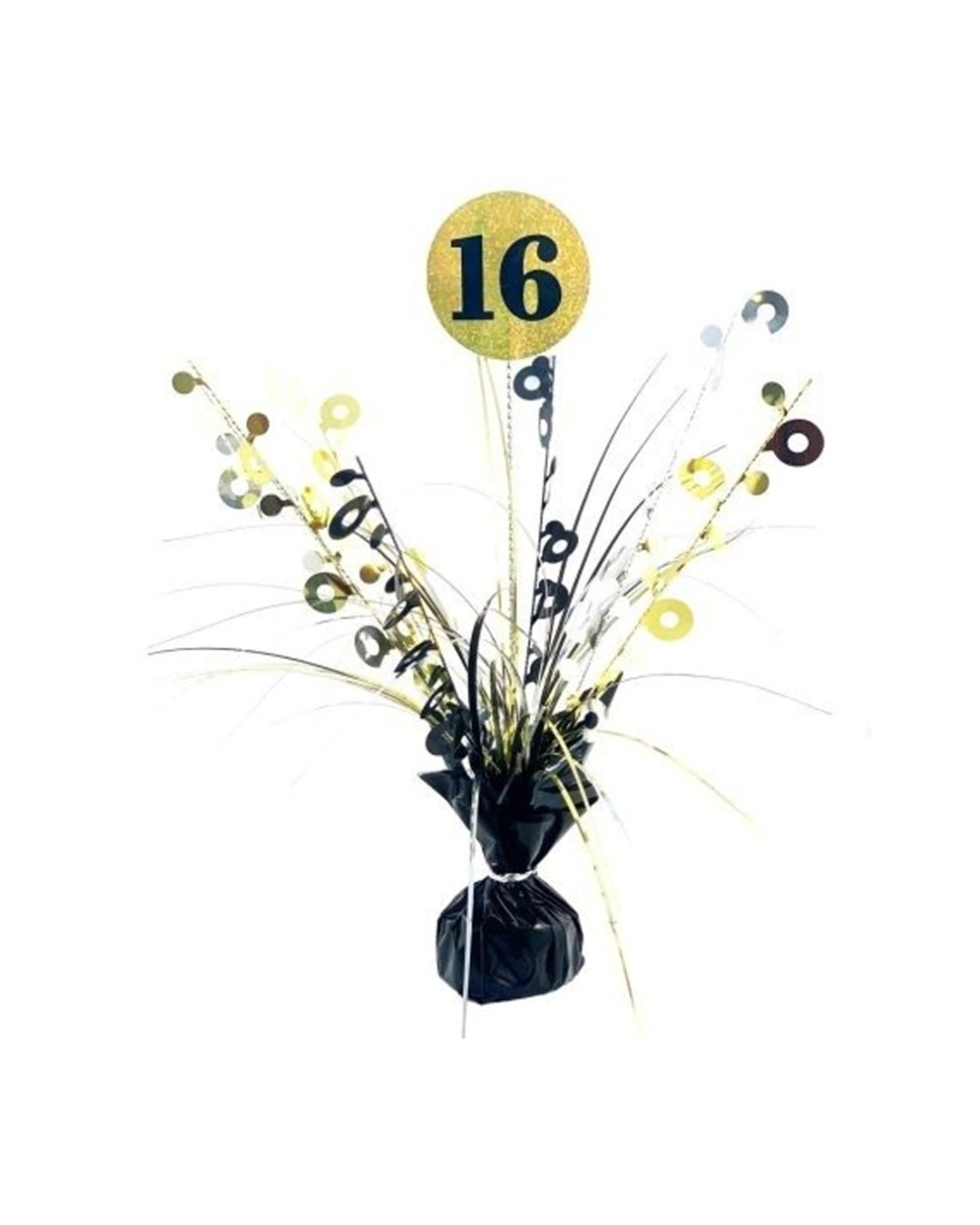 1 Alpen Centrepiece Weight Table Decoration 16th Birthday Party - Black, 1 of 1