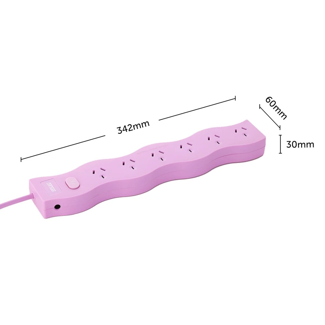 6 Arlec 6 Outlet Wave Master On/Off Switch Powerboard - Pink, 6 of 6