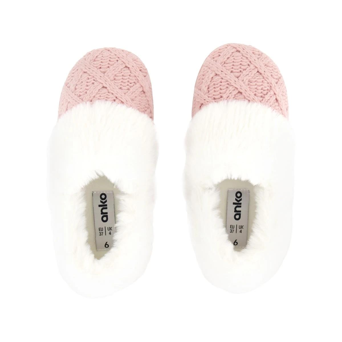 2 Elevated Midi Faux Fur Slippers Silvr Pink, 2 of 3
