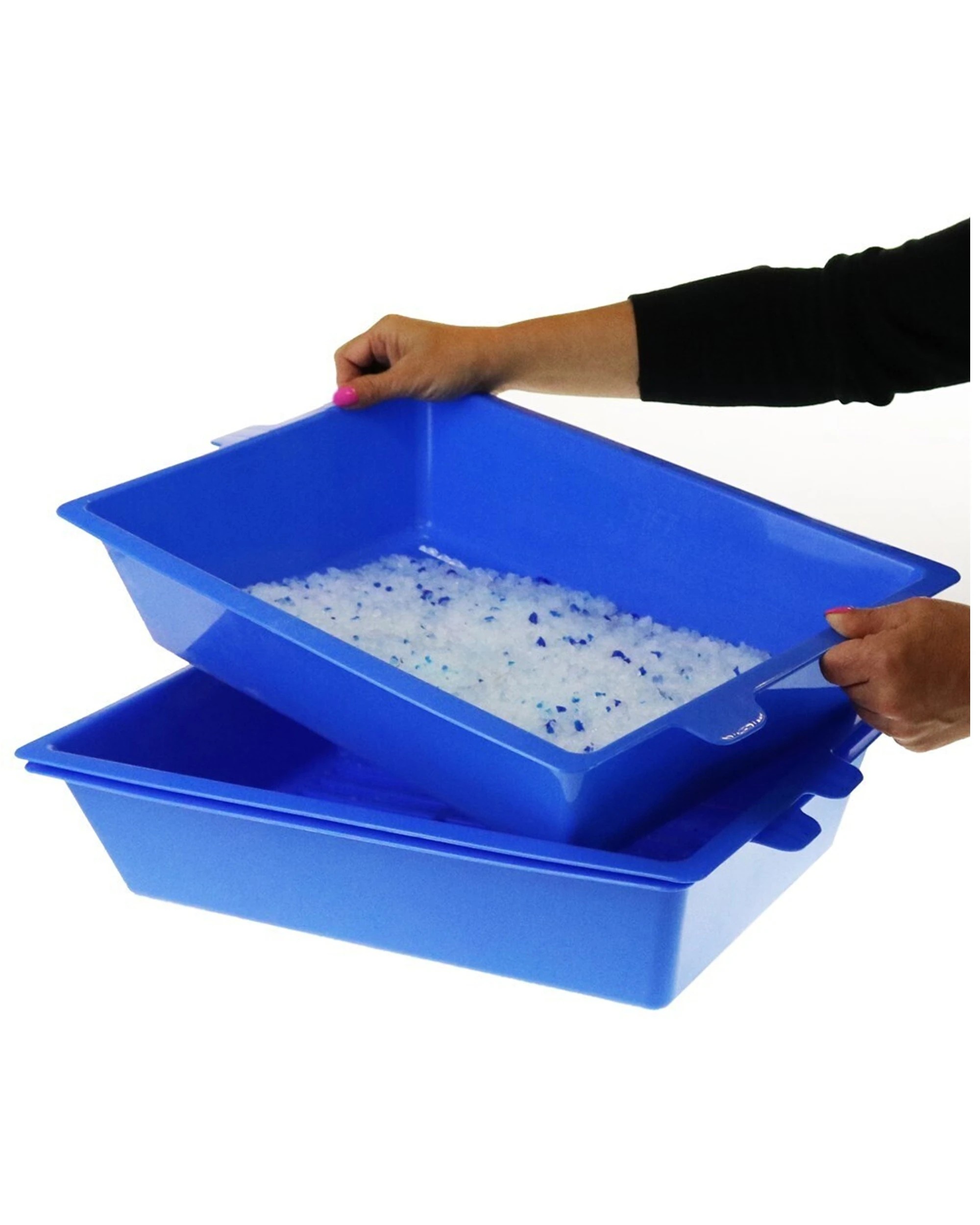 3 Paws And Claws 45cm Lift N Sift Cat Litter Tray Easy Waste Removal Container
 - Blue, 3 of 3