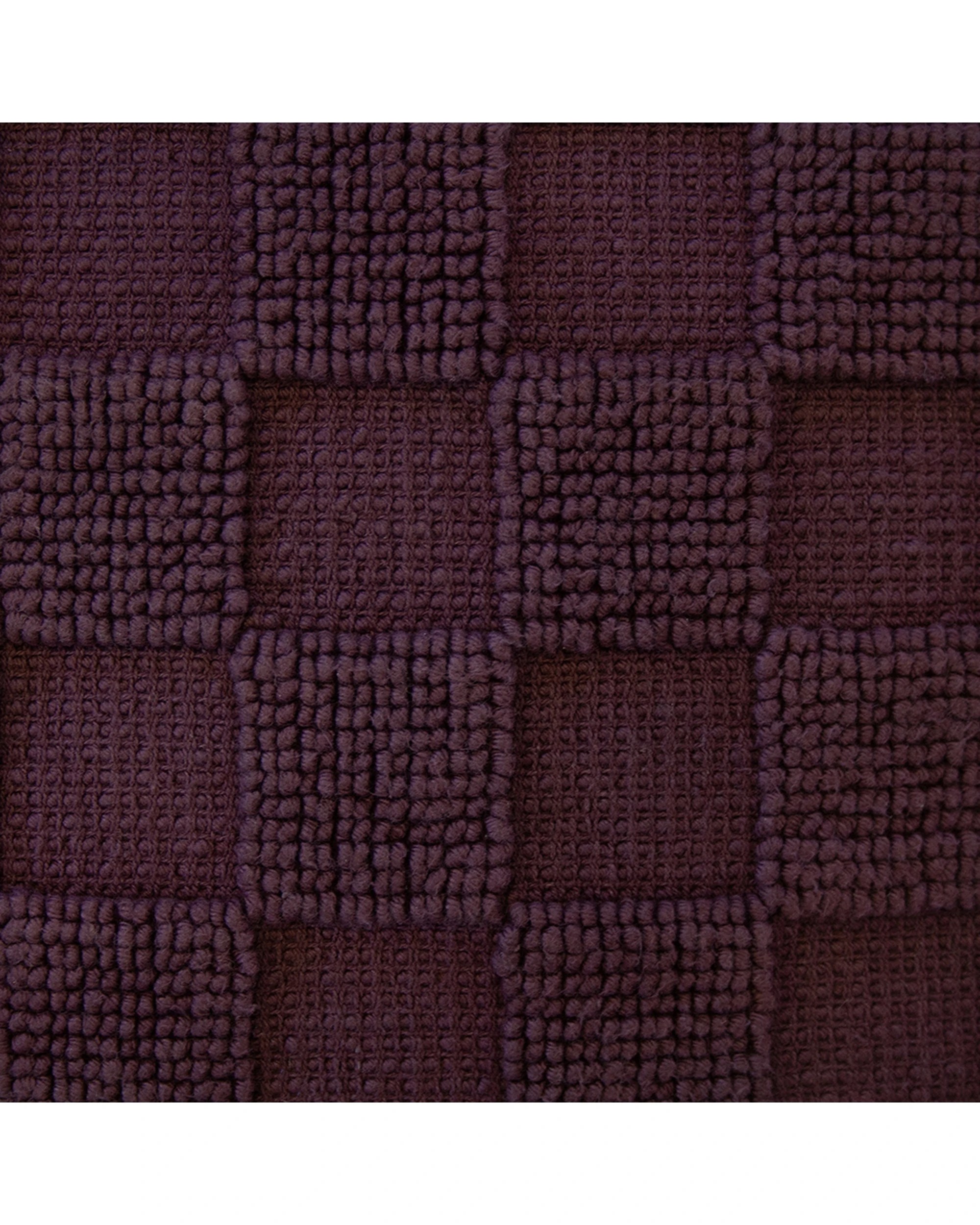 3 Bambury Harris 500GSM Cotton Square Checkerboard Cushion Plum - Purple, 3 of 4