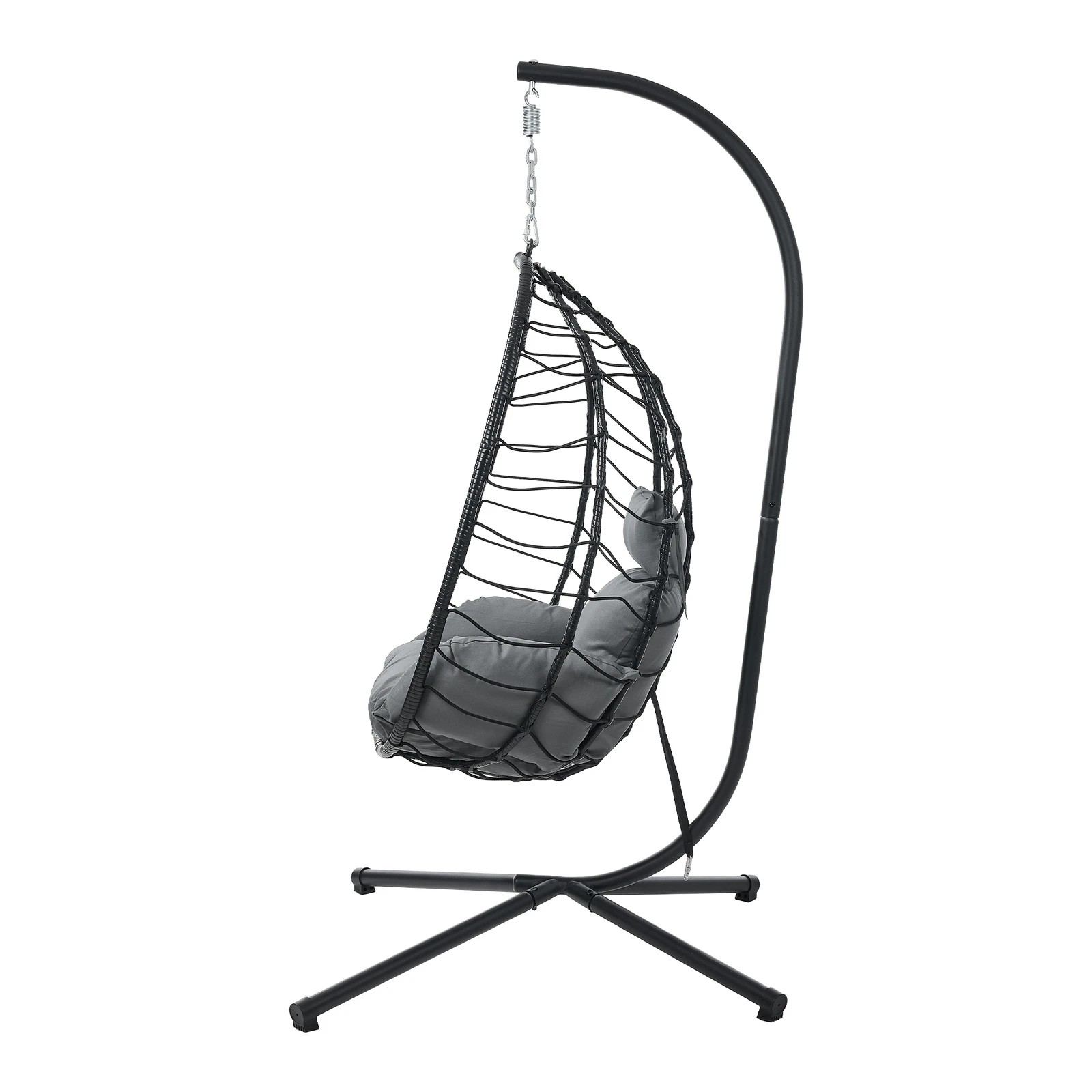 Livsip Outdoor Rattan Hanging Chair Porch Swing Chair Egg Seat Garden ...