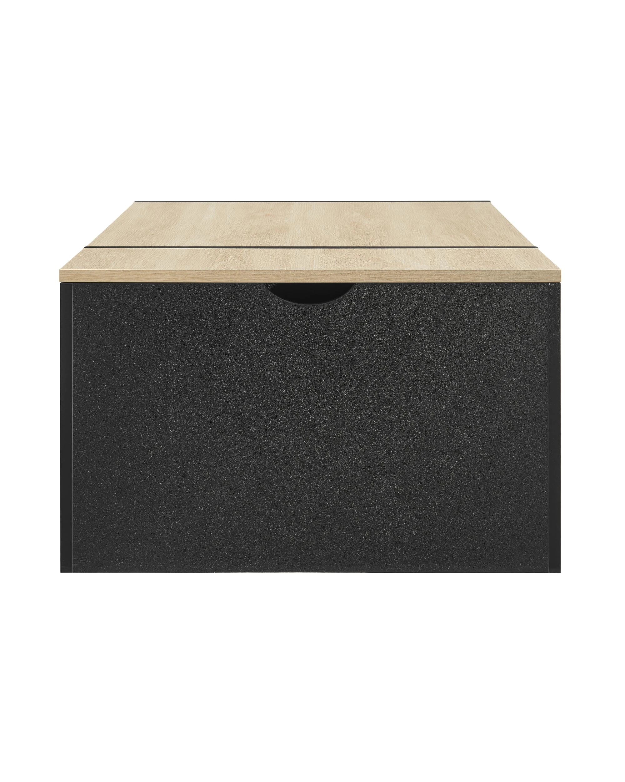 4 Kodu Coffee Table with Concealed Storage Compartment Oak Look - Black, 4 of 9