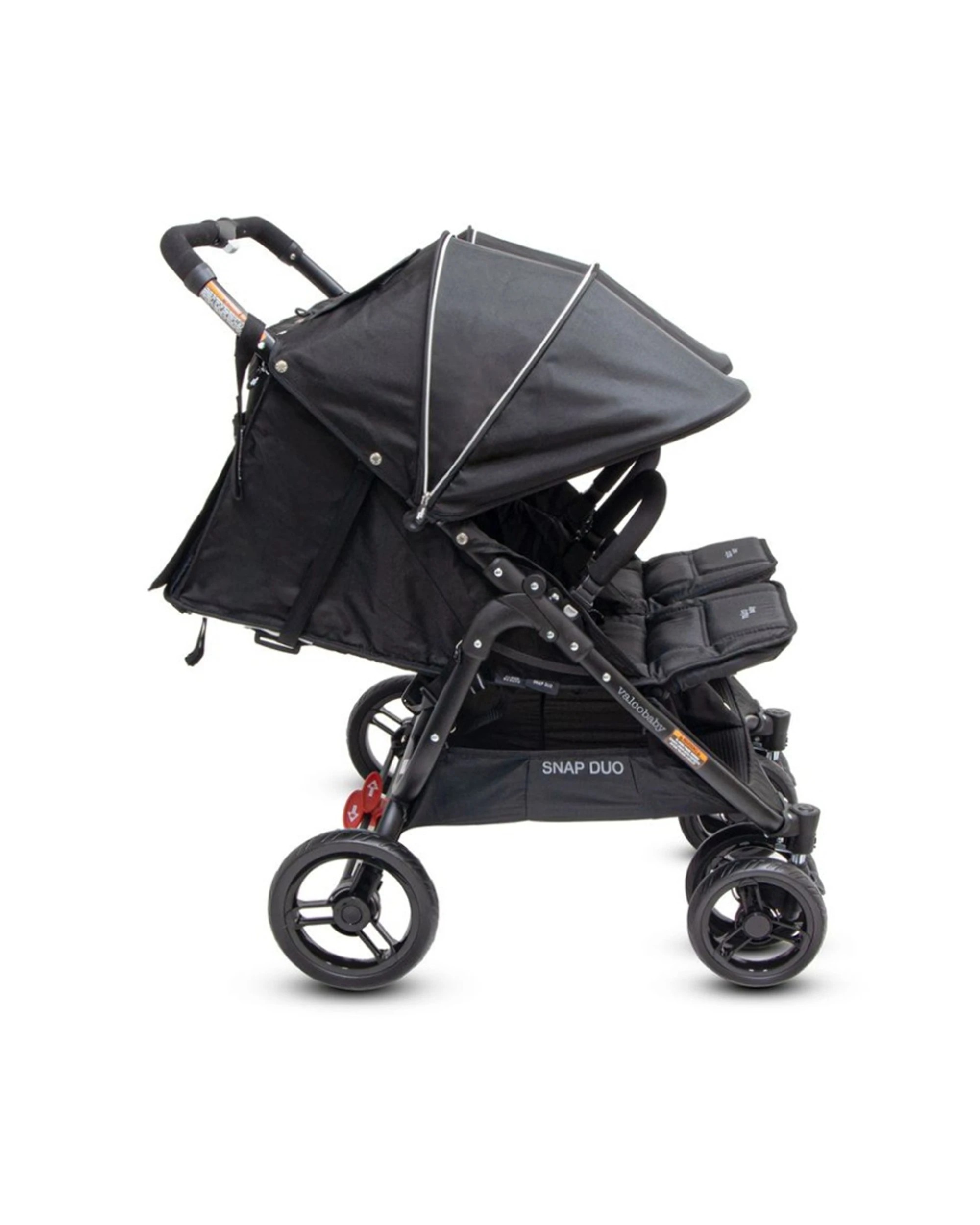 6 Valcobaby Snap Duo Double Stroller Pram Lightweight Easy Fold Travel - Black, 6 of 8
